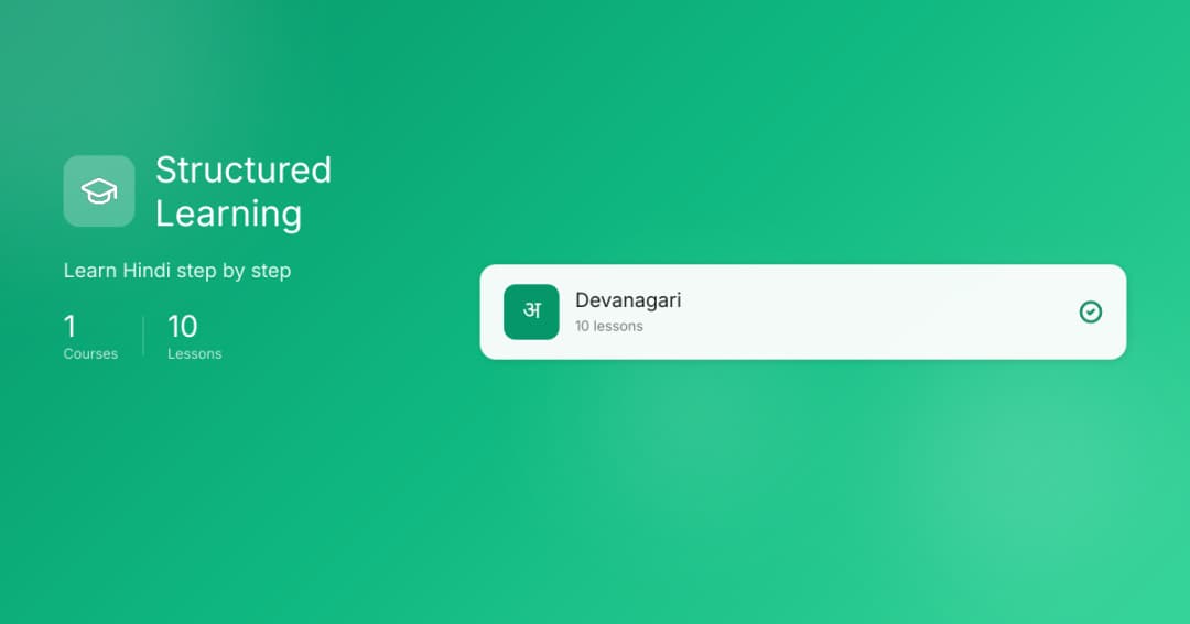 Learn Hindi - Structured Courses